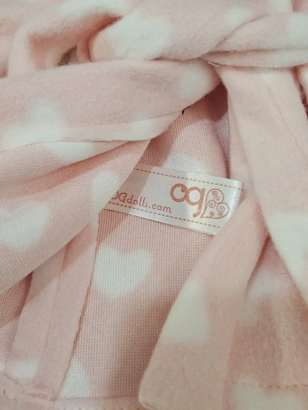 Our Generation Doll Pink Heart Robe